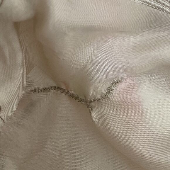 Smythe Linen Blend Blazer Sz 8 Striped Pink Double Breasted Gold Button Dressy - Picture 11 of 12